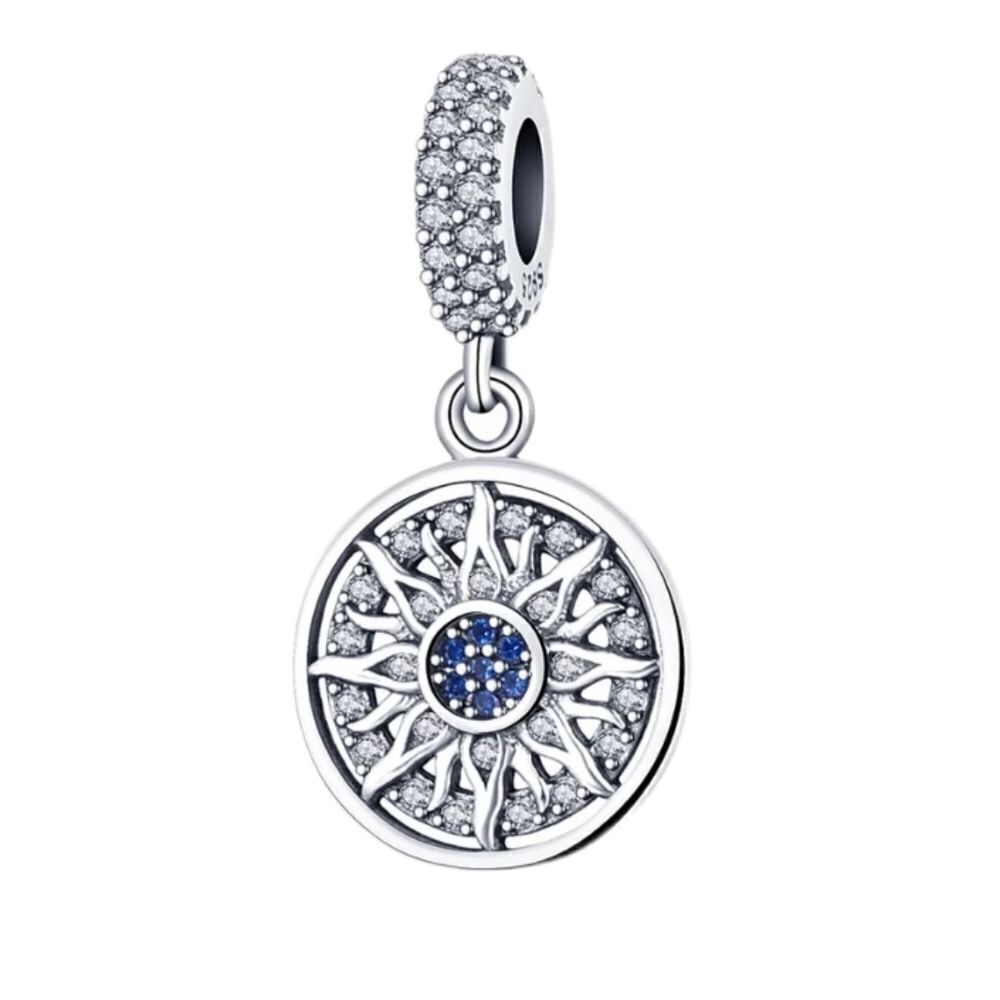 925 Sterling Silver Sun Charm